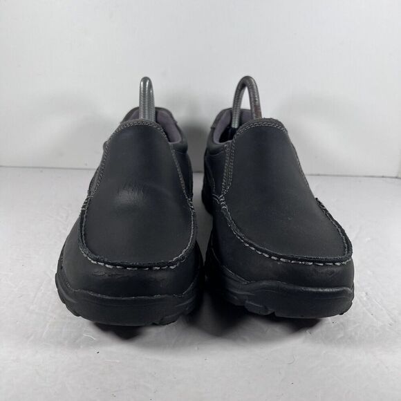 Skechers Braver Rayland Slip On Black Moc Toe Loafers Shoes Men's Size 7.5 - Picture 2 of 8